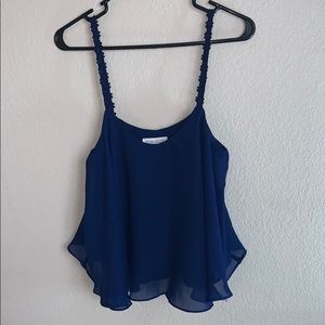 Navy blue forced 21 flowy tank top